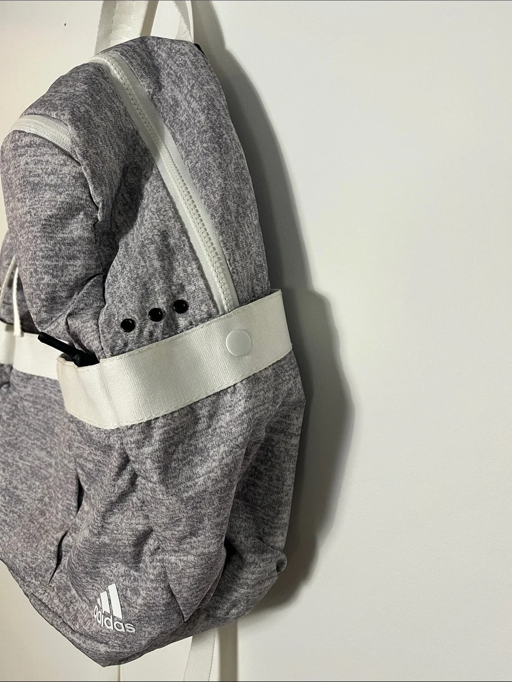 adidas Gray & White Heathered Backpack with Pockets - Picture 3 of 10